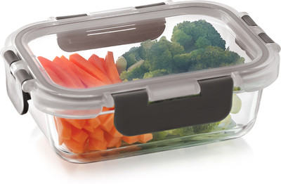 Magnus Glock Glass Food Rectangle Container 1 Containers Lunch Box(370 ml)