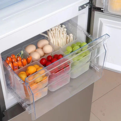 Ecodex Plastic Fridge Container  - 1000 ml(Pack of 6, Clear)