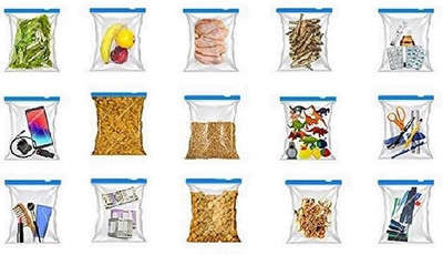 S R CREATION Plastic Fridge Container  - 1000 ml(Pack of 10, Blue)