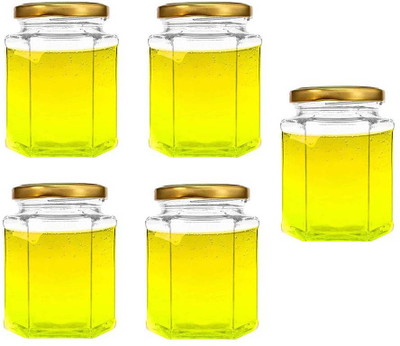 AFAST Glass Utility Container  - 400 ml(Pack of 5, Clear)