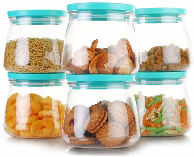 DELMON Plastic Utility Container  - 800 ml(Pack of 6, Clear)