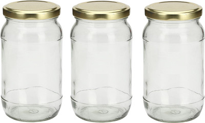 1st Time Glass Utility Container  - 400 ml(Pack of 3, Clear)