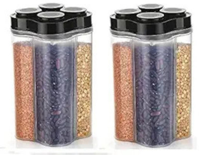 koktailkitchen Plastic Grocery Container  - 700 ml(Pack of 2, Multicolor)