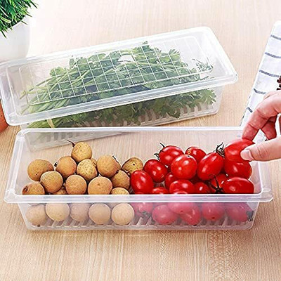 AK10ZONE Plastic Fridge Container - 1500 ml(White)