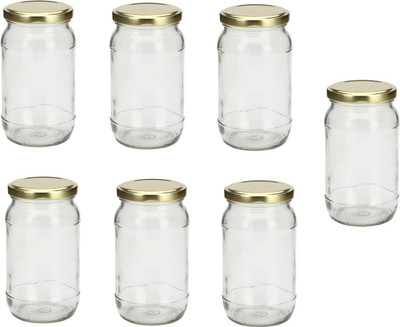 Somil Glass Utility Container  - 400 ml(Pack of 7, Clear)