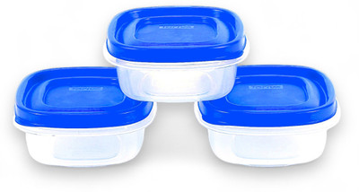 TORIVA Plastic, Polypropylene Utility Container  - 300 ml(Pack of 3, Blue, Clear)