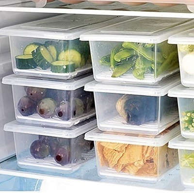 Bluejack Plastic Fridge Container  - 1500 ml(Pack of 4, White)