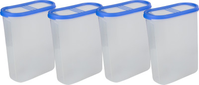 Cutting EDGE Plastic Grocery Container  - 2400 ml(Pack of 4, Blue)