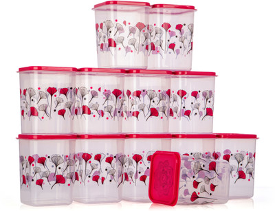 Galleyway Kitchenware® Plastic Utility Container  - 1250 ml(Pack of 12, Pink)