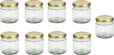 1st Time Glass Utility Container  - 350 ml(Pack of 9, Clear)