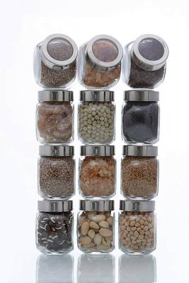 Brezzycloud Kitchen Spice Storage Glass jar with Air Tight Lid  - 200 ml Glass Honey Jar