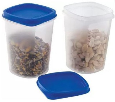 FAAS Polypropylene Cookie Jar  - 500 ml(Pack of 2, Clear)