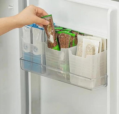 NILHARI Plastic Fridge Container  - 1100 ml(Pack of 3, Clear)