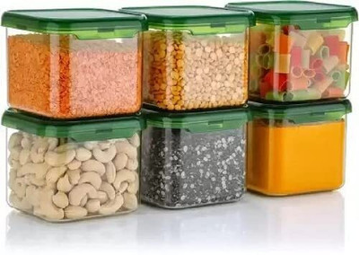 ZenZone Plastic Utility Container  - 500 ml(Pack of 6, Green)