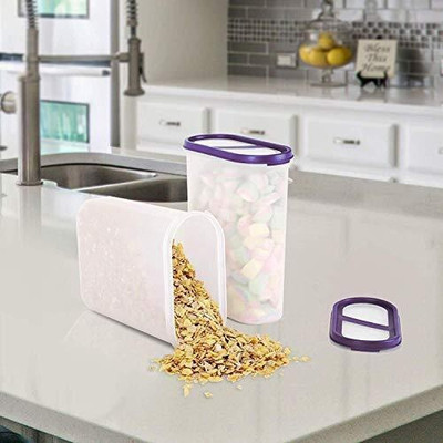 Cutting EDGE Plastic Grocery Container  - 2400 ml(Pack of 2, Purple)
