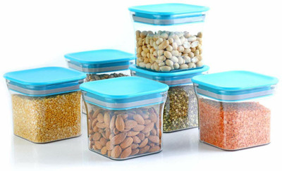 Analog Kitchenware Plastic Grocery Container  - 550 ml(Pack of 6, Blue)