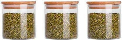 Sueriv Glass Grocery Container  - 220 ml(Pack of 3, Clear)