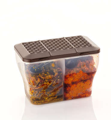 MAGICSPOON Polypropylene Pickle Jar  - 2000 ml(Brown)