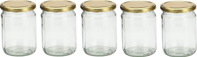 Somil Glass Utility Container  - 500 ml(Pack of 5, Clear)