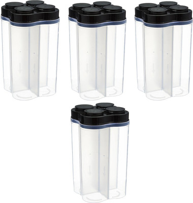 koktailkitchen Plastic Cereal Dispenser  - 2400 ml(Pack of 6, White)