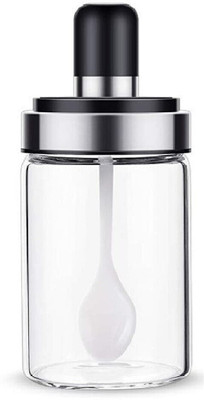 Sueriv Glass Cookie Jar  - 250 ml(Multicolor)