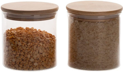 Coozico Glass Grocery Container  - 750 ml(Clear)