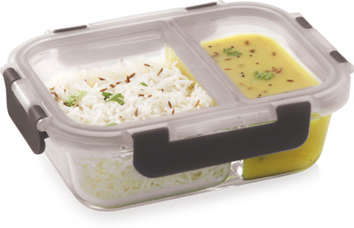Magnus Glock Glass Food Rectangle Divider Container 1 Containers Lunch Box(580 ml)
