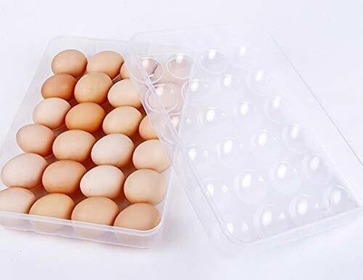 JIGSHTIAL Plastic Egg Container  - 2 dozen(Clear)