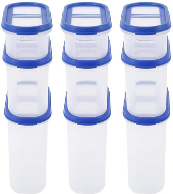 Cutting EDGE Plastic Utility Container  - 0.5 L, 1.2 L, 1.8 L(Pack of 9, Blue)