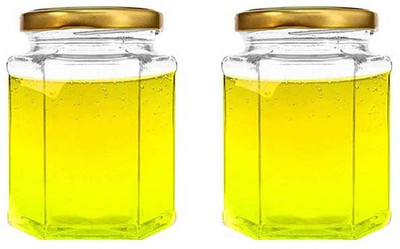 AFAST Glass Utility Container  - 400 ml(Pack of 2, Clear)