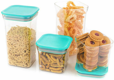 Analog Kitchenware Polypropylene Utility Container  - 1100 ml, 550 ml(Pack of 4, Blue, Clear)