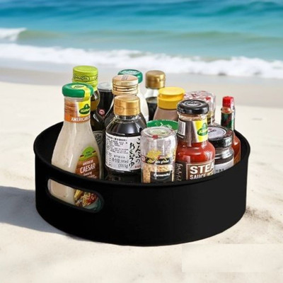 Zubix Plastic Grocery Container  - 1 kg(Black)
