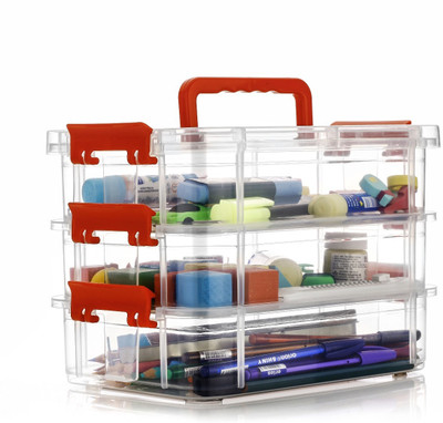 METGUNZ Plastic Grocery Container  - 2000 ml(Red)