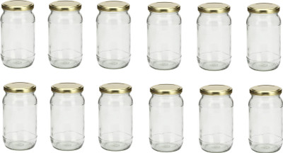 AFAST Glass Utility Container  - 400 ml(Pack of 12, Clear)