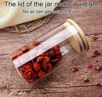 KROTEL Glass Grocery Container  - 1400 ml(Clear)