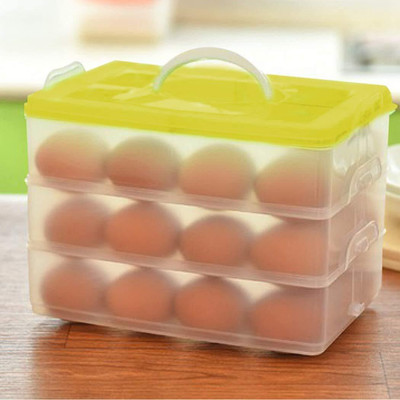 PAVITYAKSH Plastic Egg Container  - 200 ml(Multicolor)