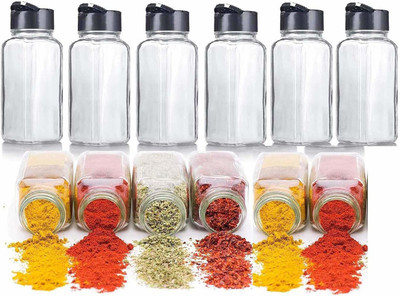 Adhunyk Glass Utility Container  - 120 ml(Pack of 6, Clear)