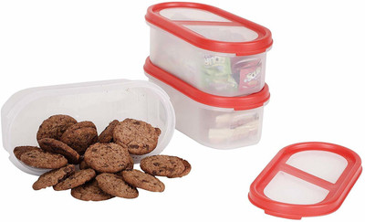 Cutting EDGE Polypropylene Grocery Container  - 525 ml(Pack of 3, Red)