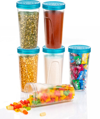 BeastBull Plastic Grocery Container  - 550 ml(Pack of 6, Blue)