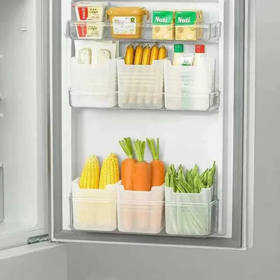 Sumoware Plastic Fridge Container  - 950 ml(Pack of 6, White)