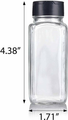 MOOZICO Glass Grocery Container  - 100 ml(Pack of 4, White)