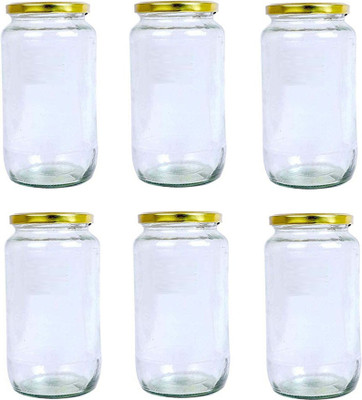 AFAST Glass Utility Container  - 1000 ml(Pack of 6, Clear)