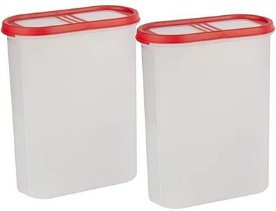 Cutting EDGE Plastic Utility Container  - 2400 ml(Pack of 2, Red)