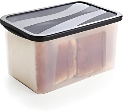 TUWEL Plastic Grocery Container  - 2000 ml(Clear, Black)
