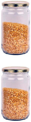 AFAST Glass Utility Container  - 1000 ml(Pack of 2, Clear)