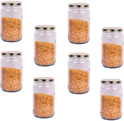 AFAST Glass Utility Container  - 1000 ml(Pack of 8, Clear)