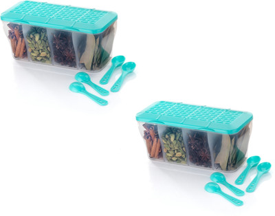 Ecodex Plastic Grocery Container  - 1800 ml(Pack of 2, Green)