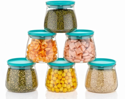 SKP Plastic Transparent 100 % Airtight Food Storage Jar Container - 900 ml Plastic Grocery Container(Clear)