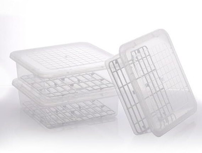 halfmoon Plastic Fridge Container  - 2500 ml(Pack of 3, White)