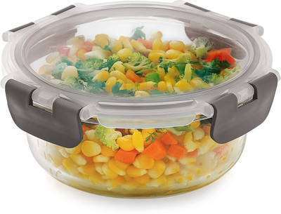 Magnus Glock Glass Food Round Container 1 Containers Lunch Box(620 ml)